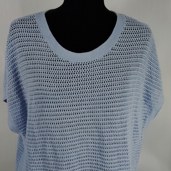 J. Jill Open Stitch Short Sleeve Tunic Sweater - Picture 4 of 10